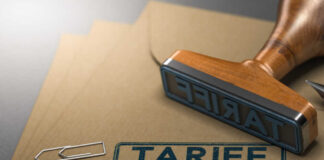 Folders with the word tariff stamped