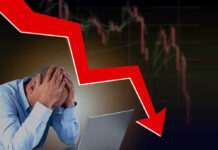 Man stressed over falling graph