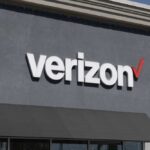 Exterior view of a Verizon store with prominent signage
