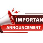 A megaphone with the text 'IMPORTANT ANNOUNCEMENT'