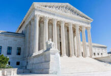 Supreme Court STUNNER: 3 Million Votes Erased!? Supreme Court building with columns, fountain, and statue.