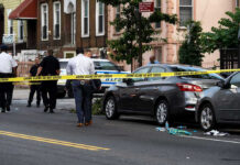 Violence Erupts in Chicago: Five Officers Hurt! Police and crime scene tape on city street.