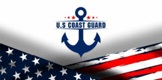 Vanished Wife Sparks U.S. Coast Guard Seizure US Coast Guard emblem with American flag background