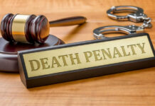 Rigged Jury? Supreme Court Drops Bomb Gavel handcuffs and death penalty sign on table