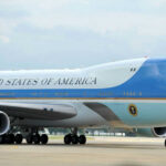 Airplane labeled United States of America on runway