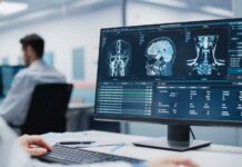 Dead Cowboys NFL Star Had Brain Damage Person analyzing brain MRI images with a pen.