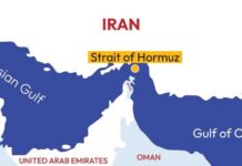 Hormuz Flashpoint: U.S. Hits Back Hard Map highlighting the Strait of Hormuz in the Persian Gulf