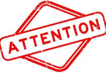 Puerto Rico Crisis Deepens — Taps Dry Red attention sign with the word 'ATTENTION' in bold letters