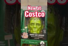 Frankenstein Monster Mash Chocolate filled with gummies at Costco #costco #chocolate #halloween ￼