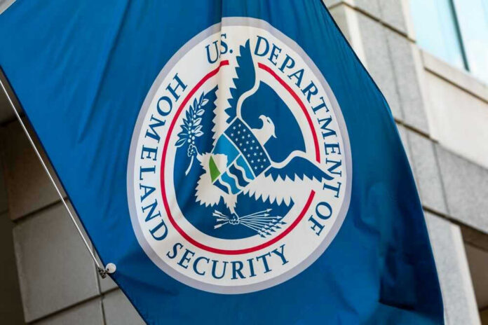 shutterstock_2057362709 U.S. Department of Homeland Security flag.