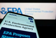 US Environmental Protection Agency website on smartphone screen.