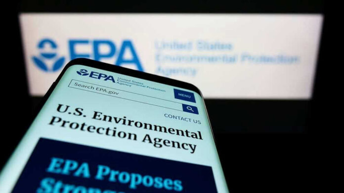shutterstock_2137672395 US Environmental Protection Agency website on smartphone screen.