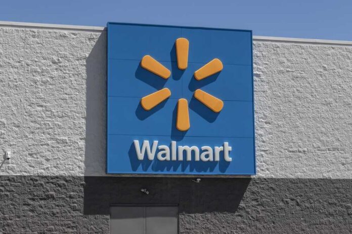 Walmart store sign on exterior wall