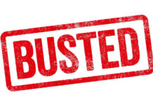 Ex-Congressman Busted In Venezuela Plot Red Busted stamp on white background