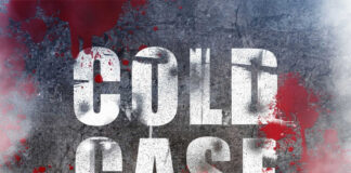 Cold Case Shocks Quiet Town Cold Case text with red splatters and smoke.